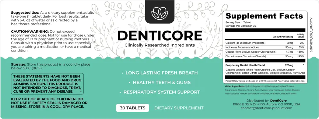 DentiCore-Ingredients